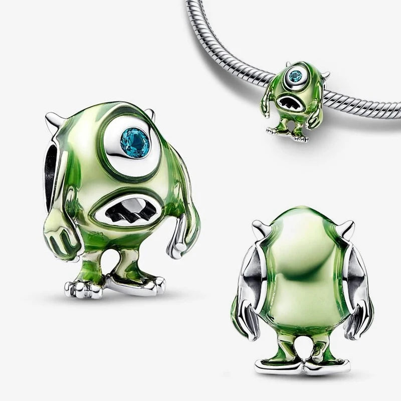 New Halloween Disney Cheshire Cat & Stitch Charm Beads – Fit Original Pandora Bracelet & Necklace, Women’s Holiday Jewelry Gift