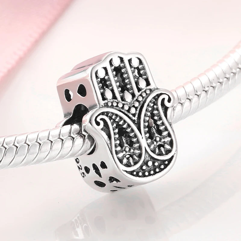 Give Birth To Life Pregnant Mother 925 Sterling Silver Charm | Pink CZ Beads Fit Original Bracelets