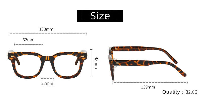 Retro Personalized Thick Acetate Round Reading Glasses – Men Women Optical Prescription Custom Presbyopia Eyeglasses