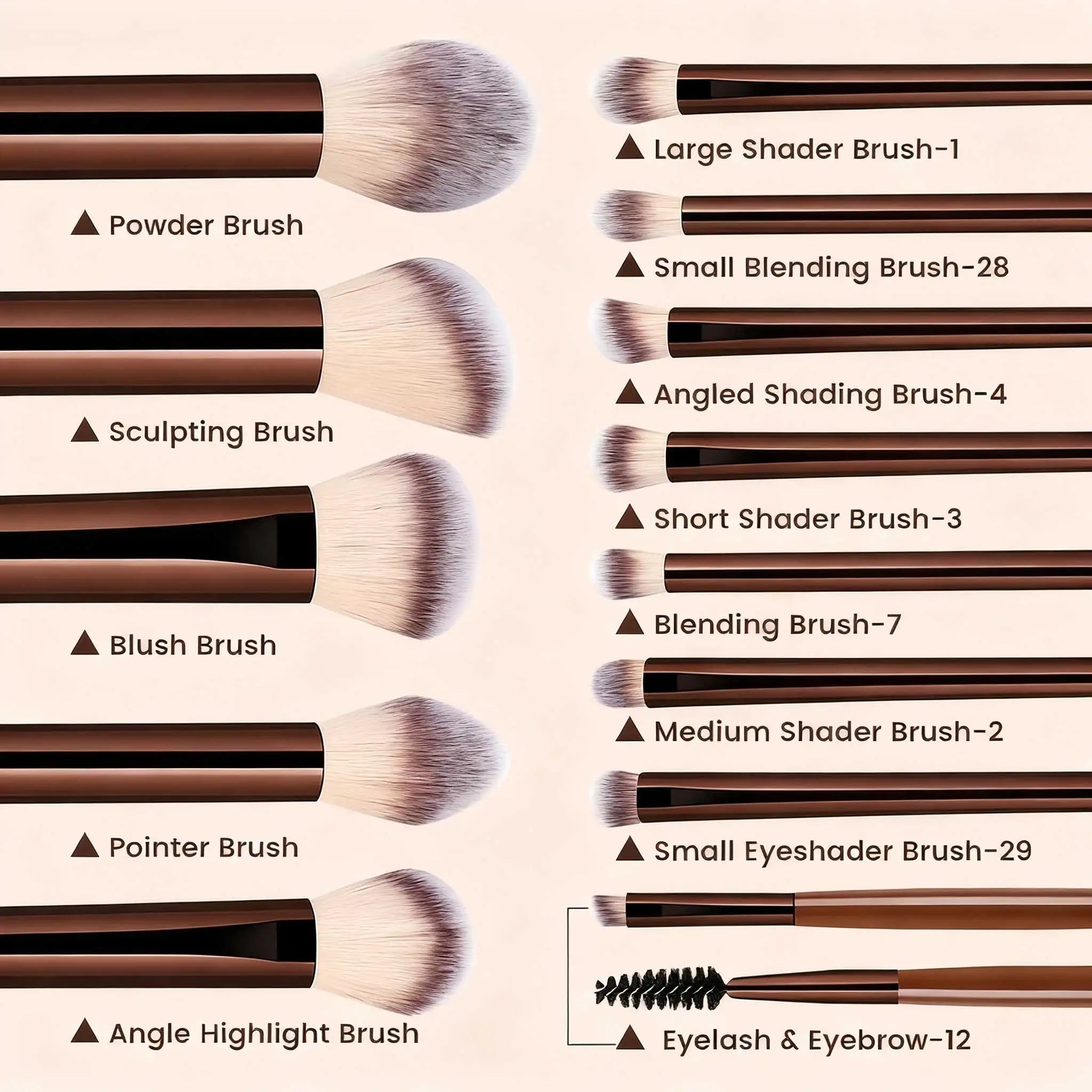 13PCS Professional Makeup Brush Set – Travel Soft Cosmetic Brushes Kit with Concealer & Detail Makeup Brushes