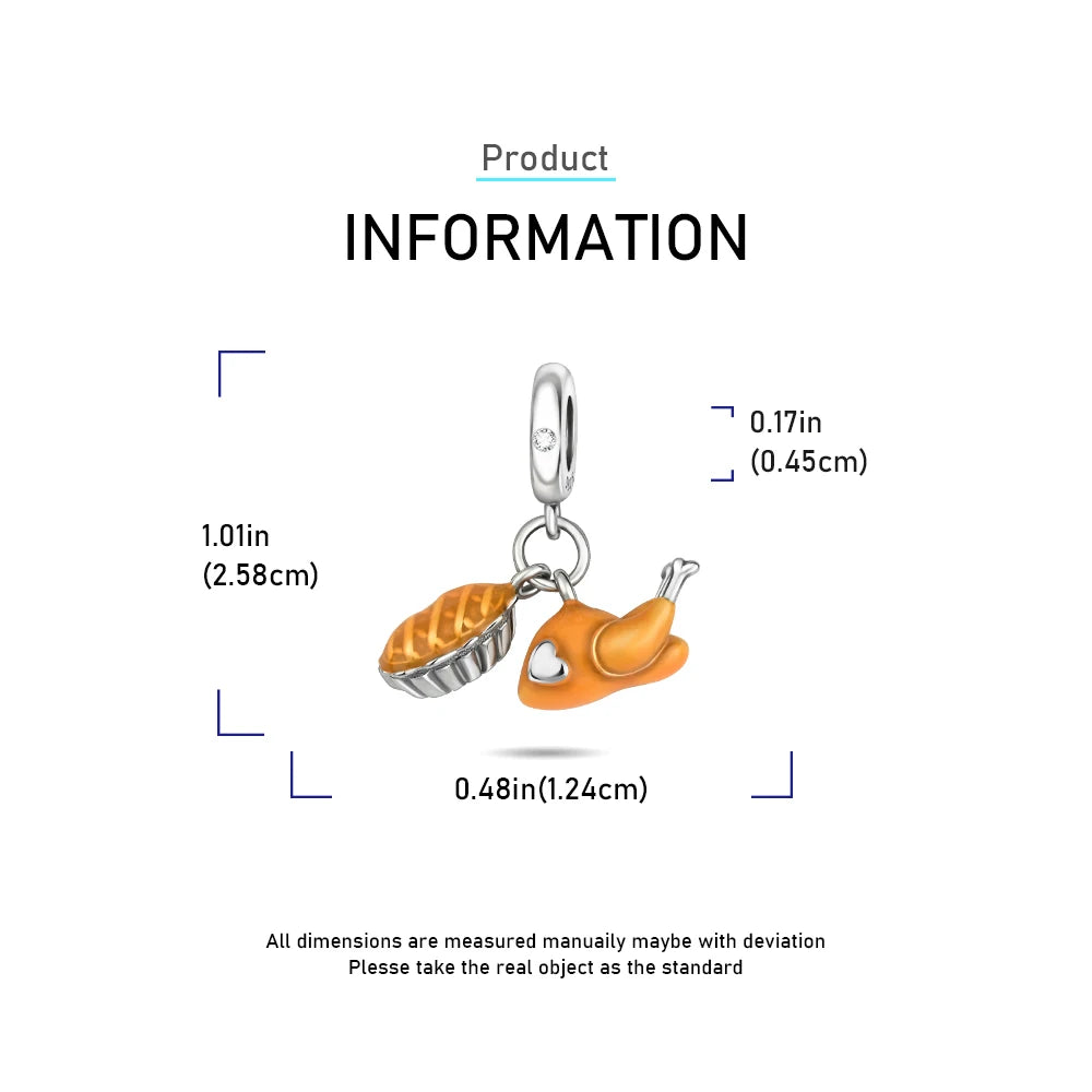 2025 New 925 Sterling Silver Coffee, Cake, Fruit & Burger Charms | Fit Pandora Bracelet & Necklace DIY Jewelry