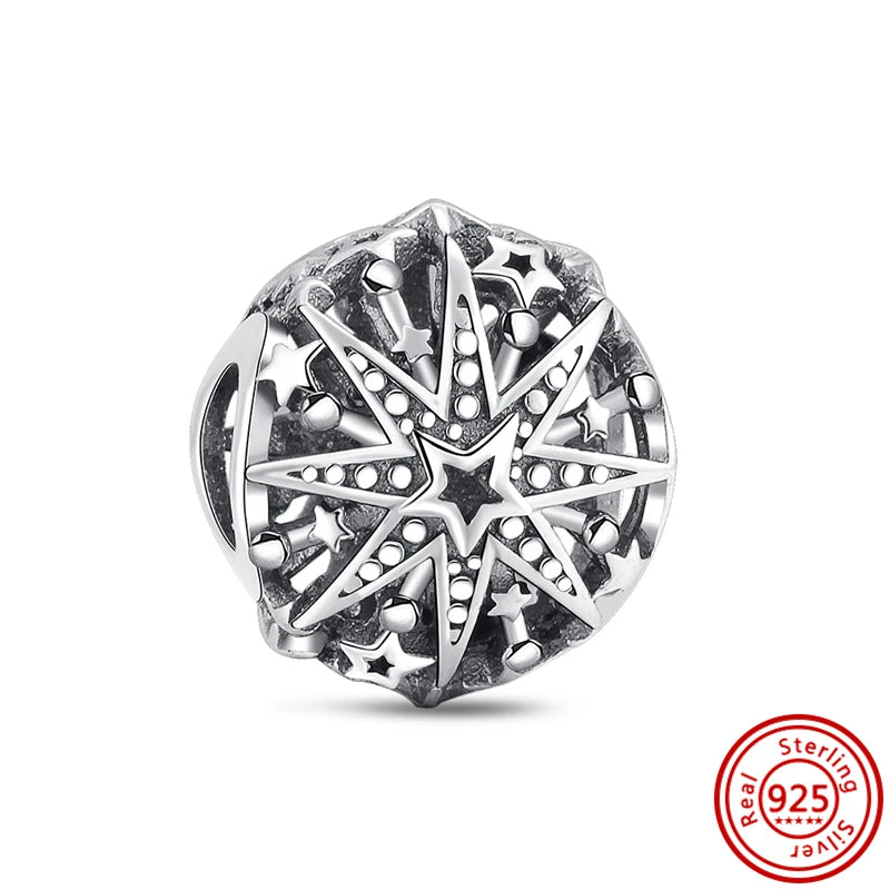 Authentic 925 Sterling Silver Snowflake, Starfish, Shell & Heart Charms | Fit Original Bracelets DIY Women Jewelry