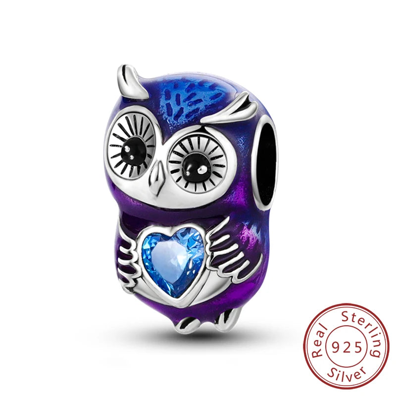 925 Sterling Silver Animal Charms | Cat, Dog & Heart Beads Fit Original Bracelet DIY Jewelry Gift for Women