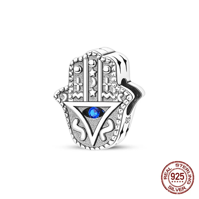 925 Sterling Silver Blue Zircon Evil Eye Charm | Original Devil Eye Series Bead Fits Pandora Bracelet – Women’s DIY Jewelry Gift