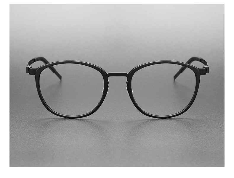 Ultralight Acetate Titanium Glasses 👓 Screwless Round Frame Eyewear