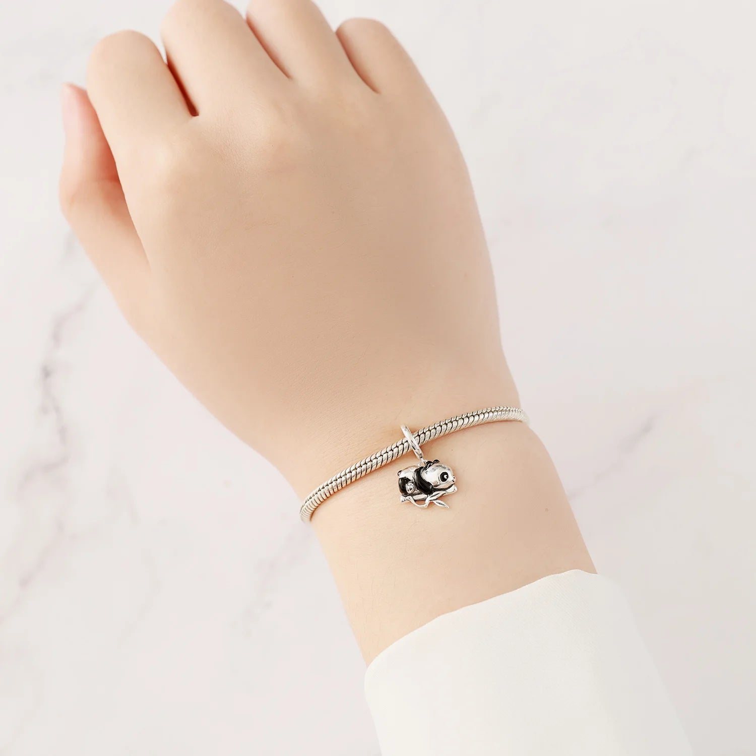 925 Sterling Silver Cute Panda & Penguin Charm Bead | Fun Animal Pendant for Women DIY Bracelet Jewelry Gift