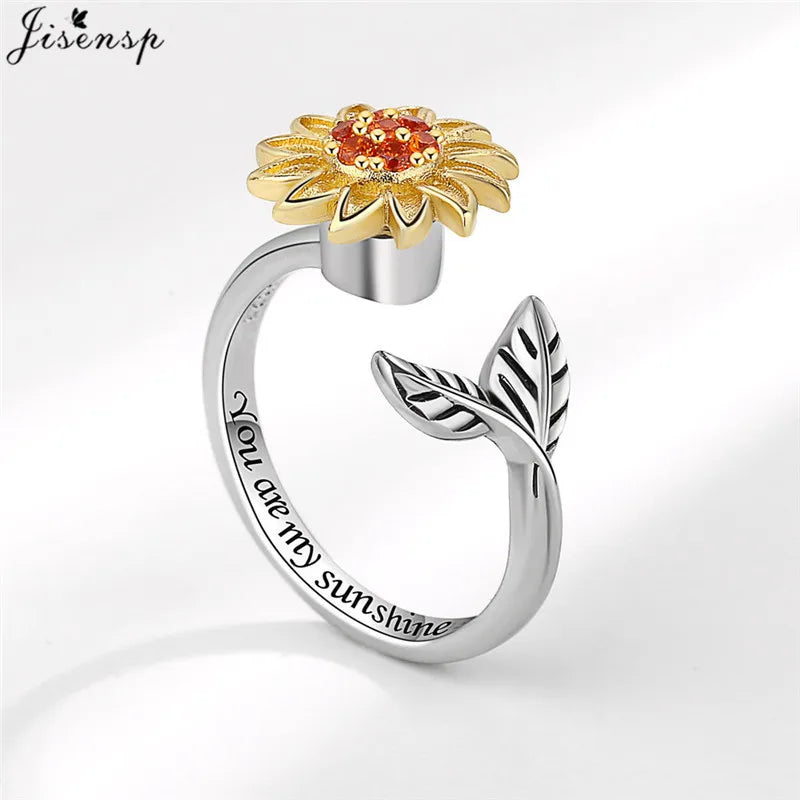 Luxury Fashion Fidget Spinner Ring | Crystal Planet & Butterfly Finger Ring for Women, Anti-Stress Jewelry