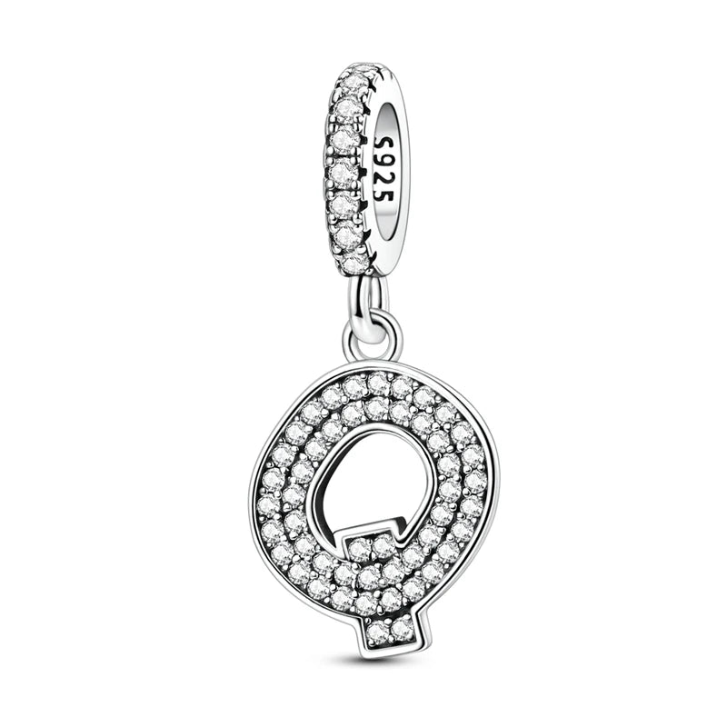 New 26 A–Z Letter Charms Beads 925 Sterling Silver | Alphabet Pendant Fit Original Bracelet Women Jewelry Gift