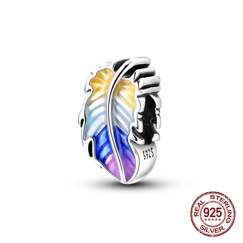 925 Sterling Silver Purple Flower & Butterfly Dangle Charm | Bead for 4MM Bracelet or Necklace DIY Jewelry Gift