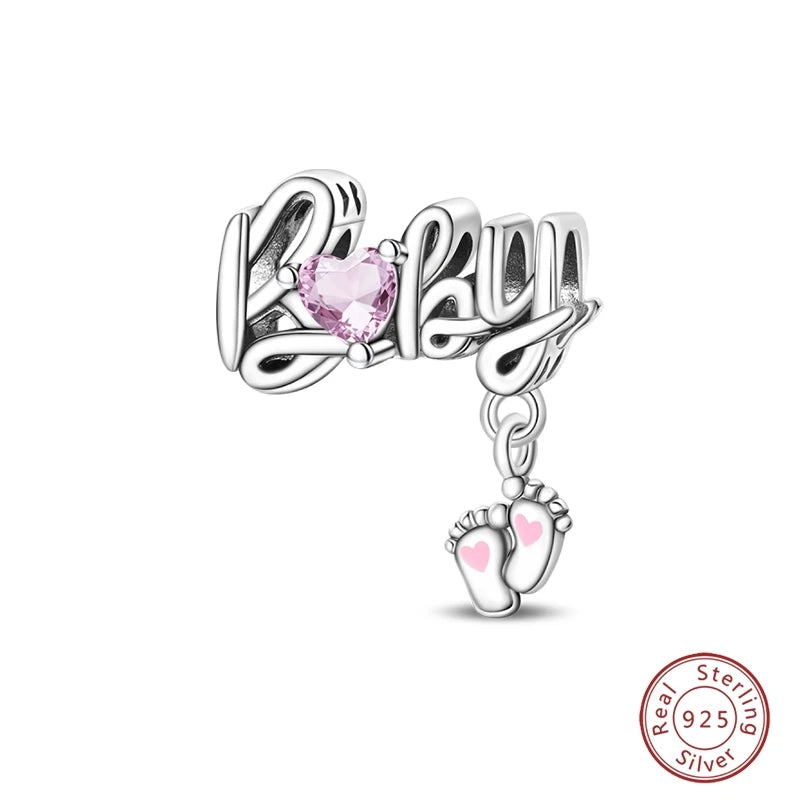 925 Sterling Silver Animal & Love Charms | Cat, Elephant, Bear, Swan & Easter Egg Beads Fit Original 3mm Bracelets DIY Jewelry