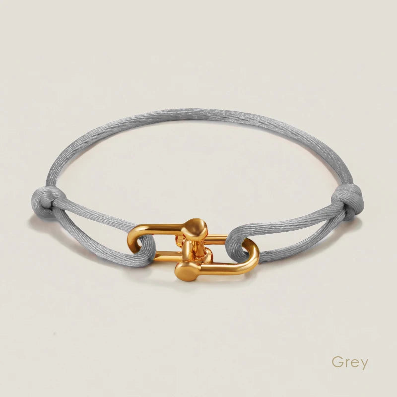 MOONLIGHT Adjustable U-Shape Silk Rope Bracelet | Classic Women’s Charm Bracelet High Quality Jewelry Gift