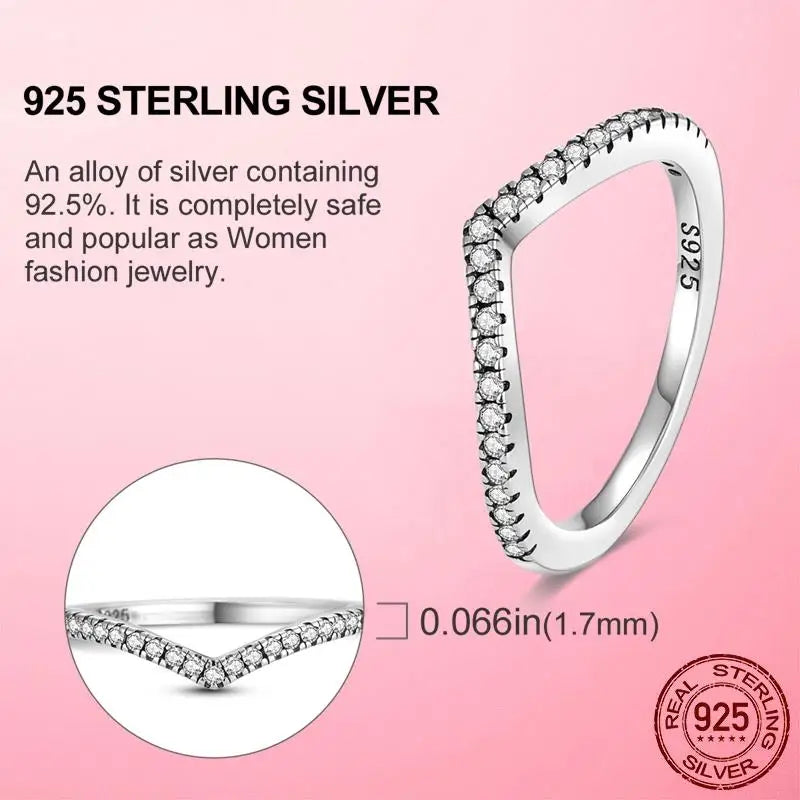 925 Sterling Silver Cocktail Ring Set for Women | CZ Zircon Pave Bridal Wedding & Engagement Jewelry