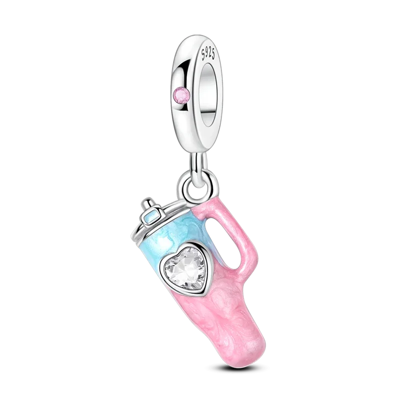 925 Sterling Silver Golden Autumn Charms | Maple Leaf & Pumpkin Beads Fit Original Bracelet DIY Jewelry Gift