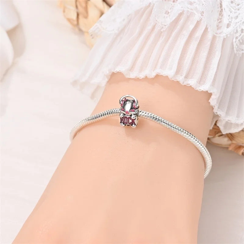 Cute Pet Kitten Puppy Sheep Charms | Fit 925 Original Pandora Bracelets | Colorful Zircon Beads DIY Jewelry Gift