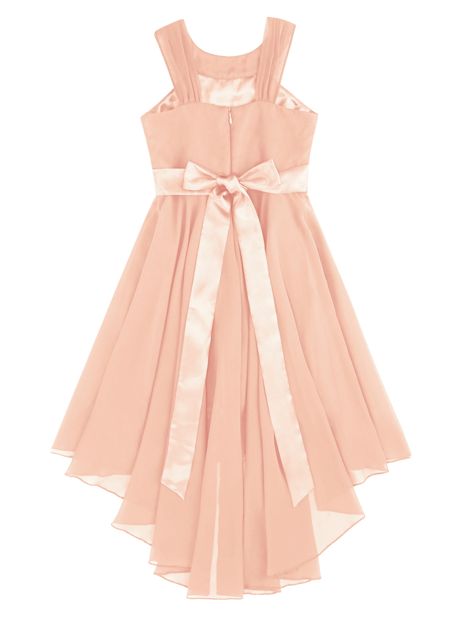 iEFiEL Summer Flower Girl Dress | High-Low Chiffon Princess Dress | Kids Wedding & Party Formal Occasion Gown