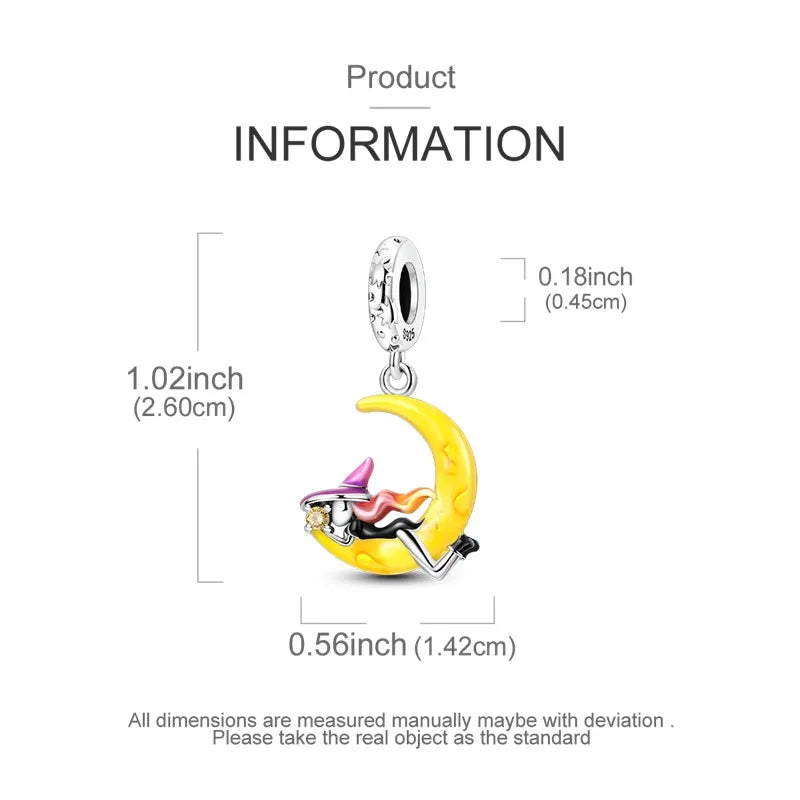 925 Sterling Silver Colorful CZ Zircon Dangle Charm | 2025 New Fashion Bead | Fits Pandora Bracelet | DIY Jewelry Gift