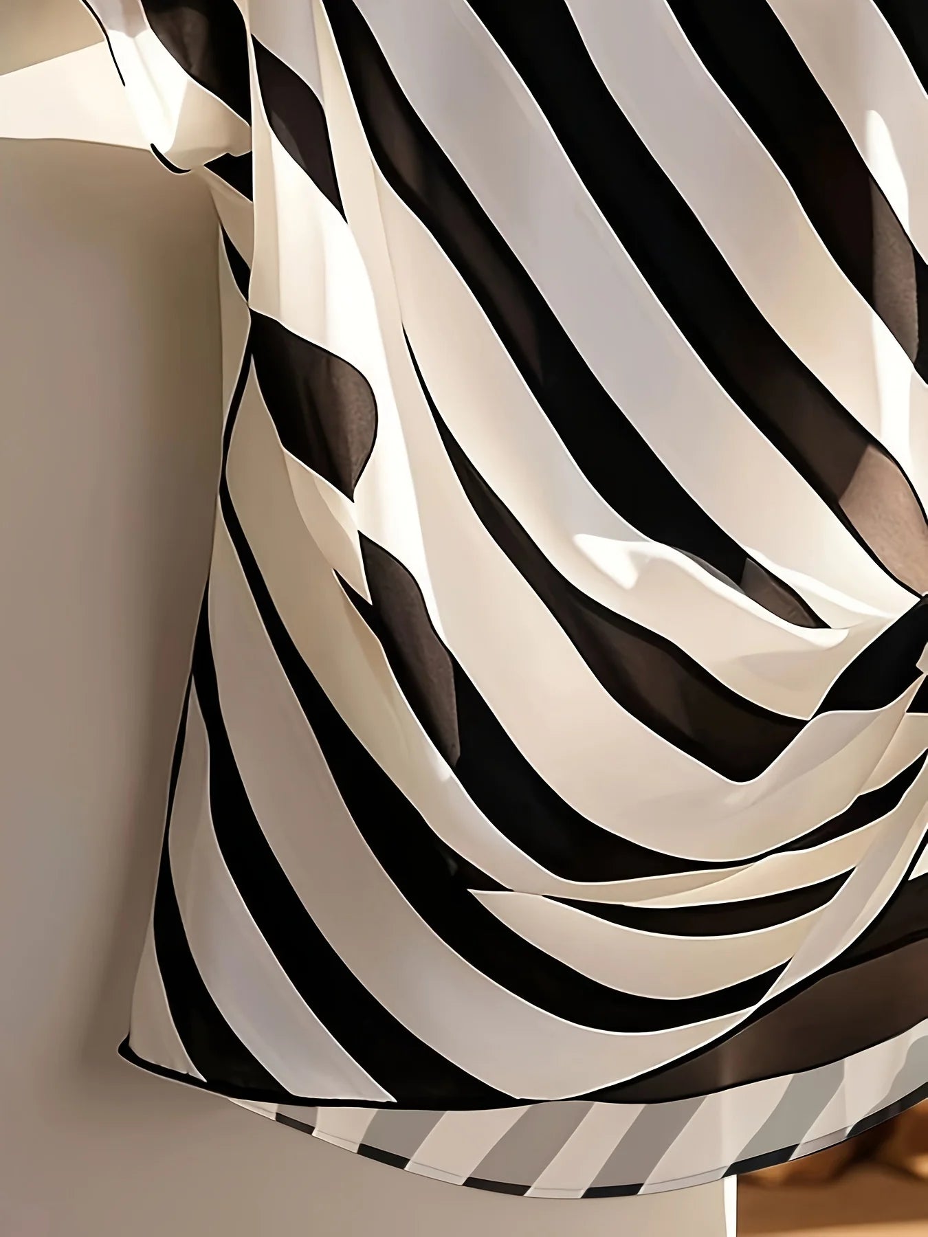 Women’s Striped Sleeveless Short Shirt – Round Neck Butterfly Waist Tie Casual Business Top 🦋✨