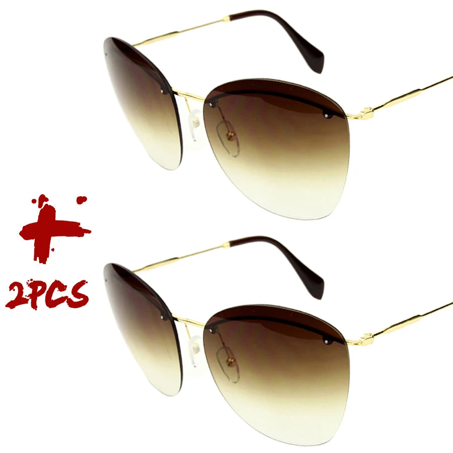 2025 Rimless Oval Sunglasses 🕶️ UV400 Luxury Unisex Outdoor Eyewear