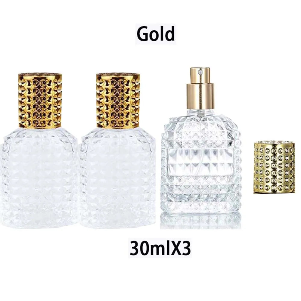 30ML/50ML Travel Perfume Atomizer – 1PCS/3PCS Pineapple-Shaped Refillable Spray Bottle | Portable Transparent Unisex Dispenser