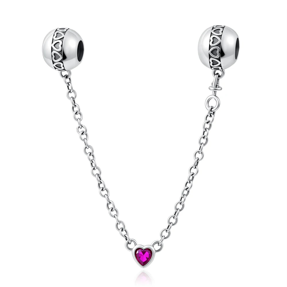 925 Sterling Silver Butterfly, Moon & Life Tree Safety Chain | Fits Original Bracelet DIY Jewelry Accessory