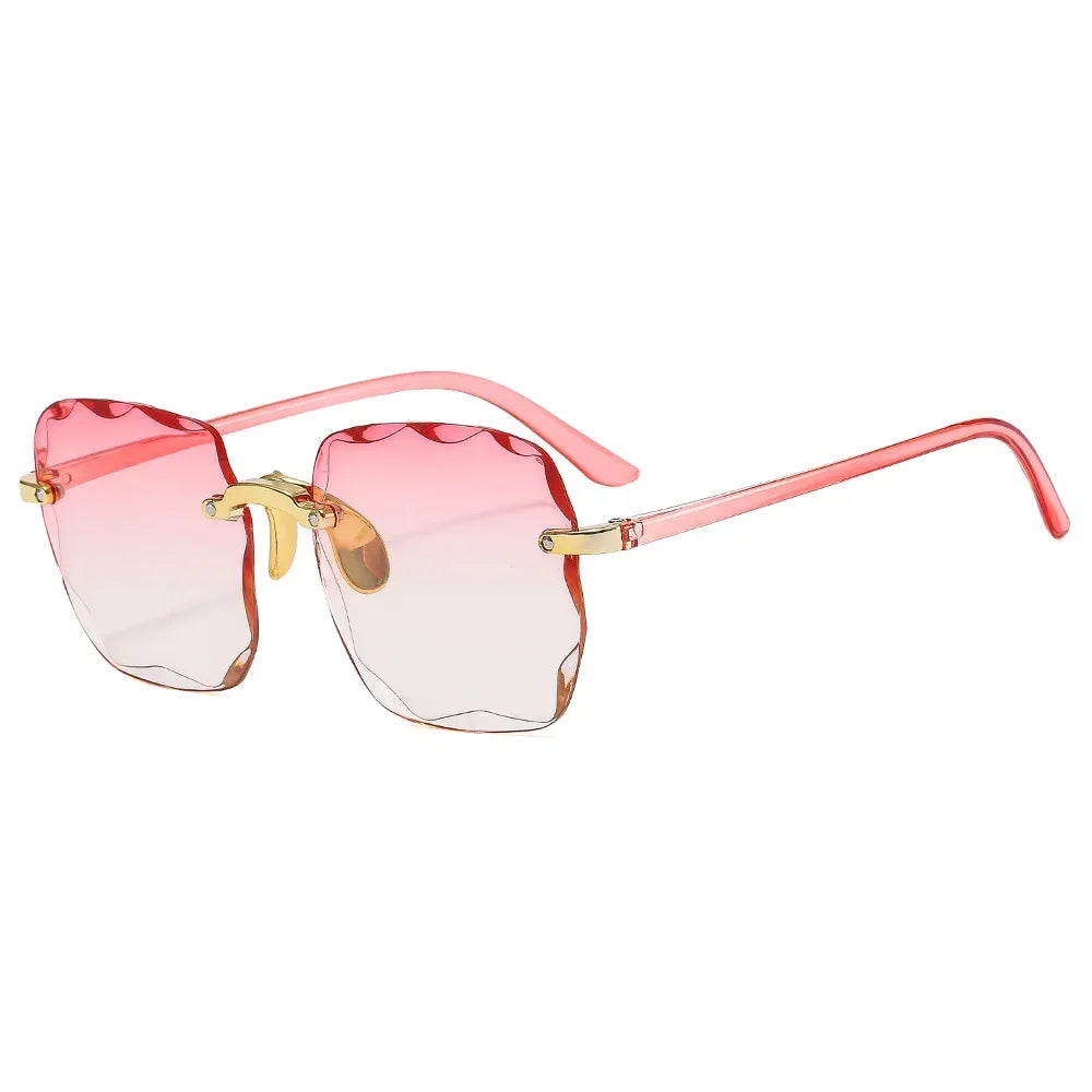 2024 New Rimless Women's Sunglasses – Fashion Gradient Lenses with Alloy Legs | Classic Designer UV400 Sun Shades