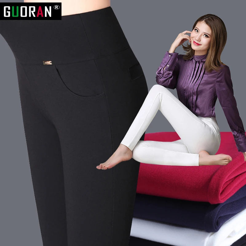 2022 Winter Women Pencil Pants – Candy Color High Elastic Skinny Leggings | Female Trousers S-6XL