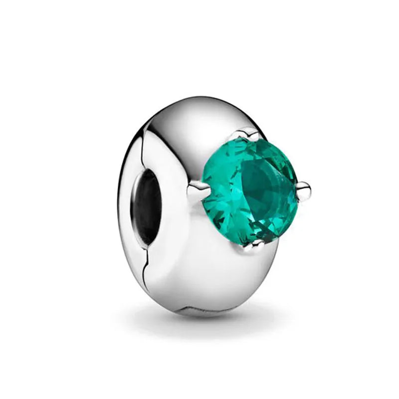 925 Sterling Silver Green Clover Leaf Charm | DIY Pendant Bead Fits Pandora Bracelet & Necklace – Lucky Jewelry Accessory