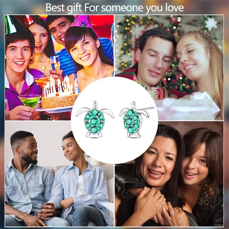 New Original 925 Sterling Silver Sweetheart Bow & Crab Ocean Earrings | Donut Zircon Round Design Women’s Fine Jewelry