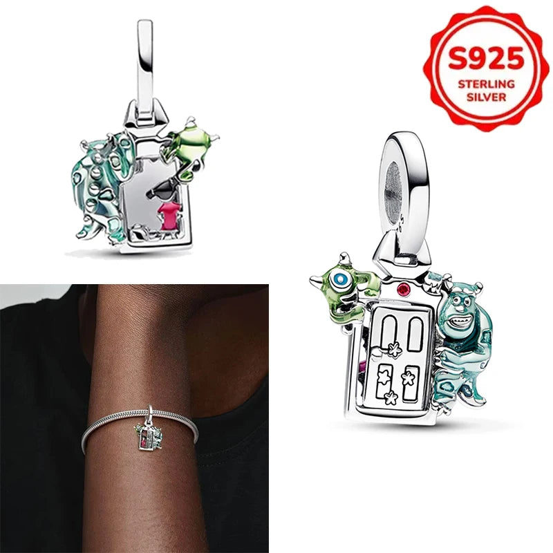 New Disney 925 Sterling Silver Cheshire Cat & Dumbo Charms – Original Bracelet Beads DIY Pendant Halloween Jewelry Gift