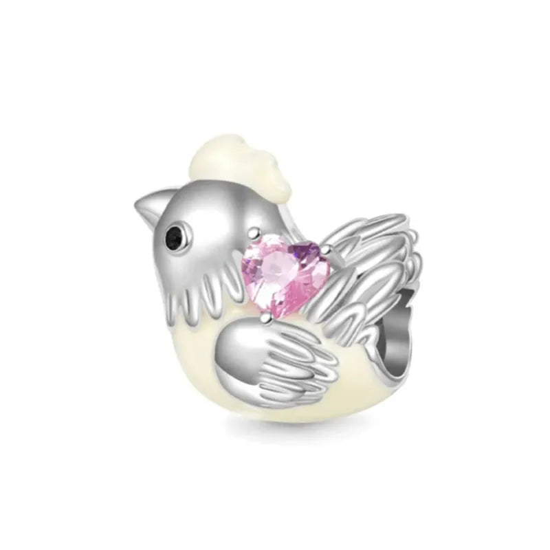 925 Sterling Silver Plated Dog, Cat & Owl Charms | Glow in the Dark Animal Beads | Fit Original Pandora Bracelet Women’s Jewelry