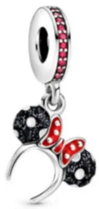 925 Sterling Silver Disney Character Beads – Mickey, Minnie, Princess, Stitch, Iron Man, Spiderman Charms for Pandora Bracelet