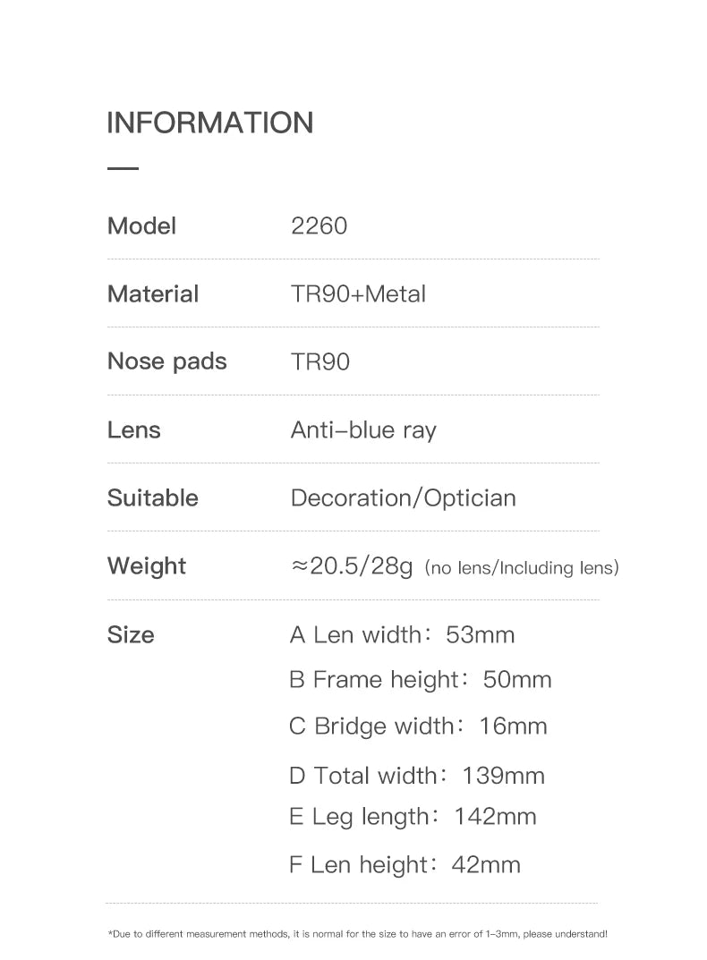 GENEVIEVE Personalized Large Frame Square Anti-Blue Light Reading Glasses – Women’s Photochromic Custom Prescription Eyewear