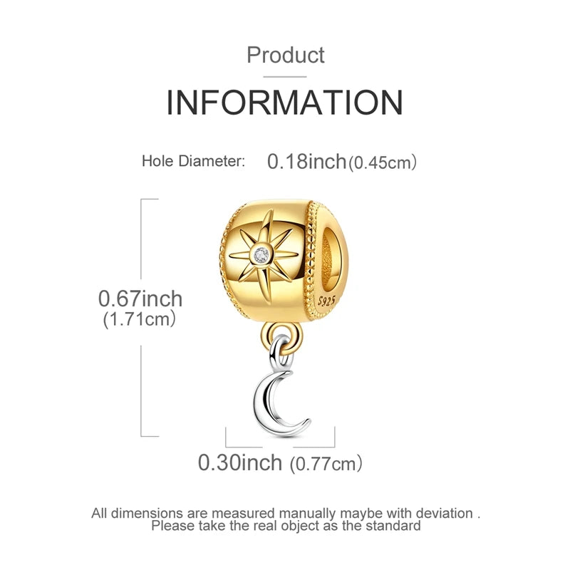 925 Sterling Silver Gold Charms Beads | Leopard, Butterfly, Firefly & Bee Dangle Fit Original Bracelet Women DIY Jewelry Gift