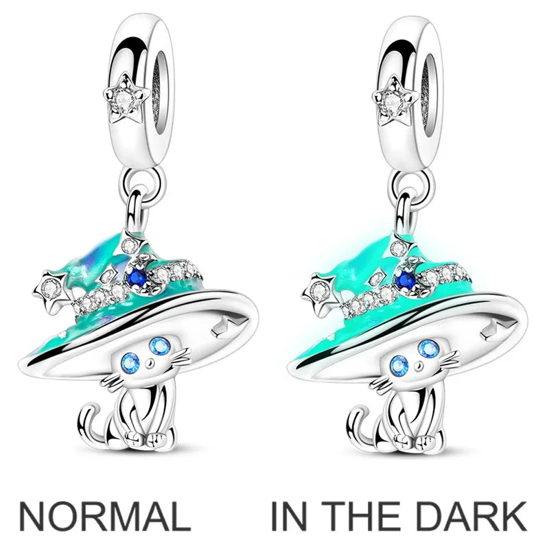 925 Sterling Silver Colorful CZ Zircon Dangle Charm | 2025 New Fashion Bead | Fits Pandora Bracelet | DIY Jewelry Gift