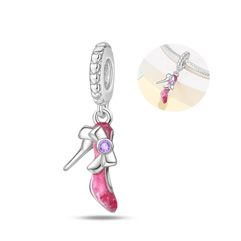 New 925 Sterling Silver Red Heart Charm Bead – Fits Original 3mm Bracelet Lucky DIY Jewelry Gift for Women