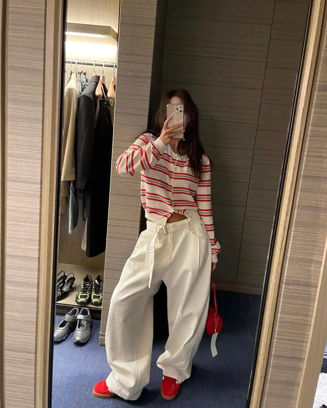 Women's Striped Knitted Cardigan | Chic Spring Button-Up Sweater | Soft Classic Open Front Knitwear