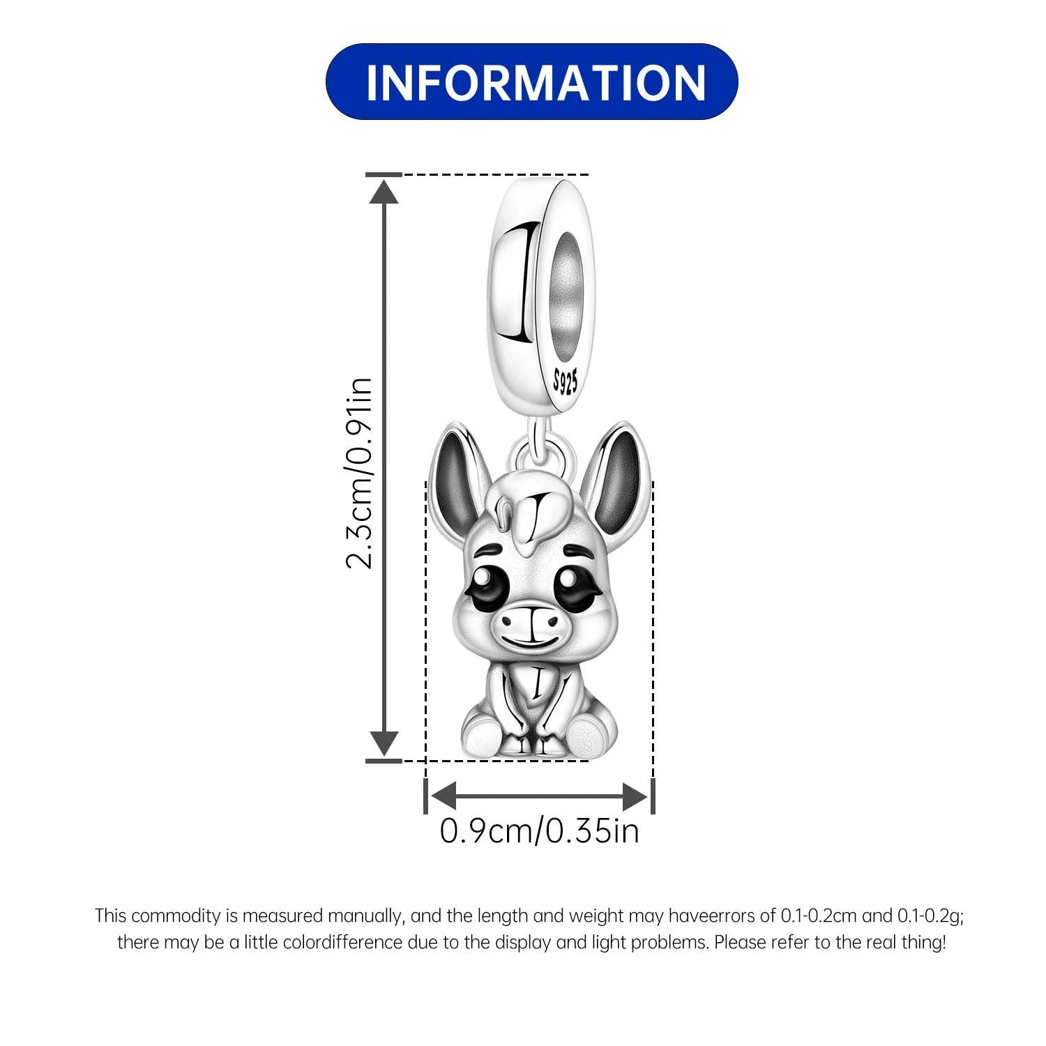 PANPOKI 925 Sterling Silver Cute Mouse Eating Cheese Charm Pendant | Original Bracelet DIY Jewelry Gift for Women