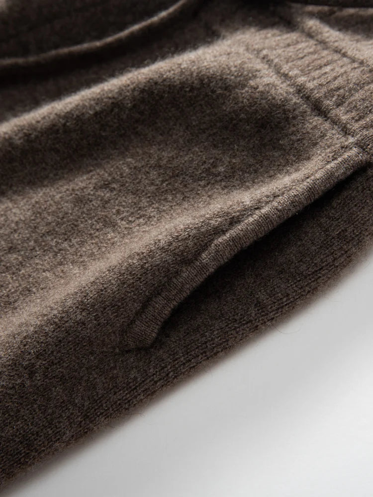 100% Cashmere High Waist Wide Leg Pants | Winter Warm Solid Trousers | Casual Korean Women’s Pants