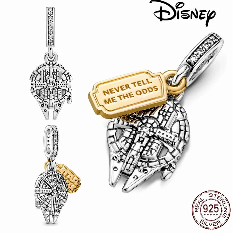 HEROCROSS Disney 925 Sterling Silver Charms | Mickey Mouse, Winnie the Pooh & Stitch Beads Fit Pandora Bracelet