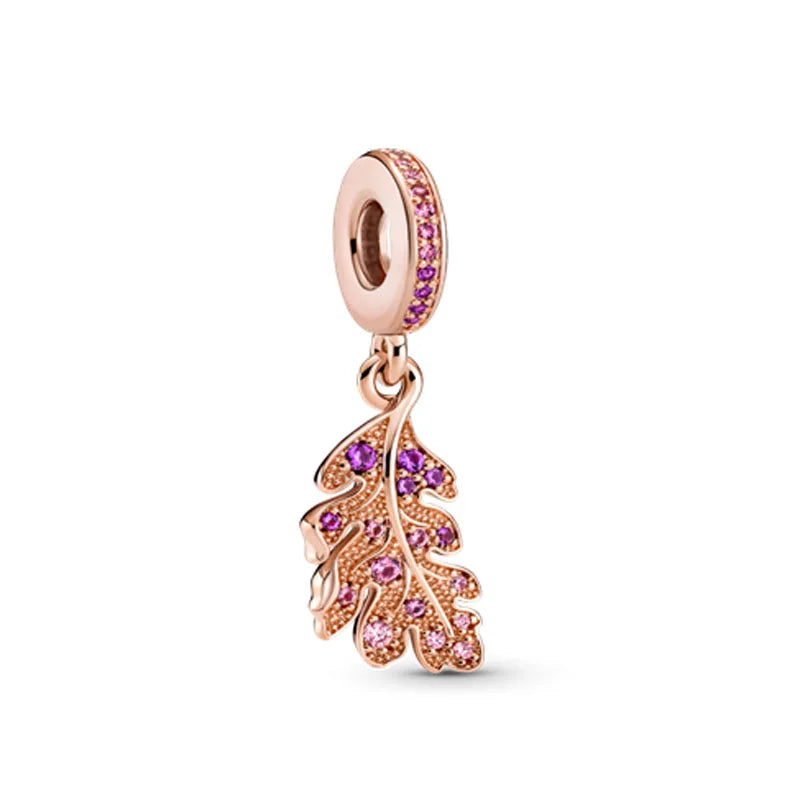 Hot Selling Rose Gold Firefly & Key Pendant Bead | 925 Sterling Silver Charm for Original European Bracelet