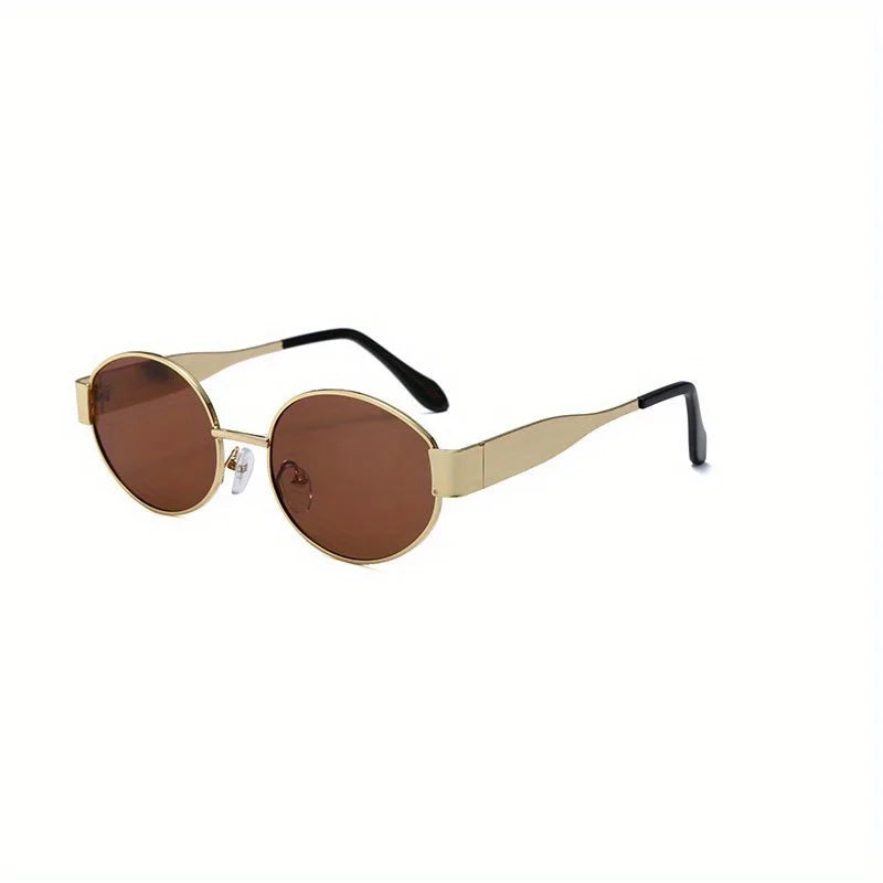 Oval Sunglasses for Women & Men – Trendy Metal Frame Sun Glasses | Classic Shades