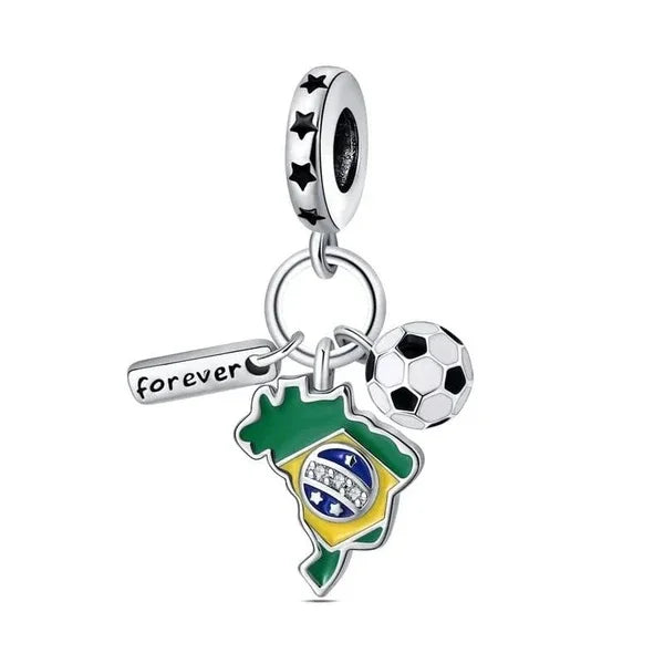 925 Sterling Silver Sports Charm Beads | Baseball & Football Pendant for Original Bracelets & Necklaces DIY Jewelry Gift for Women