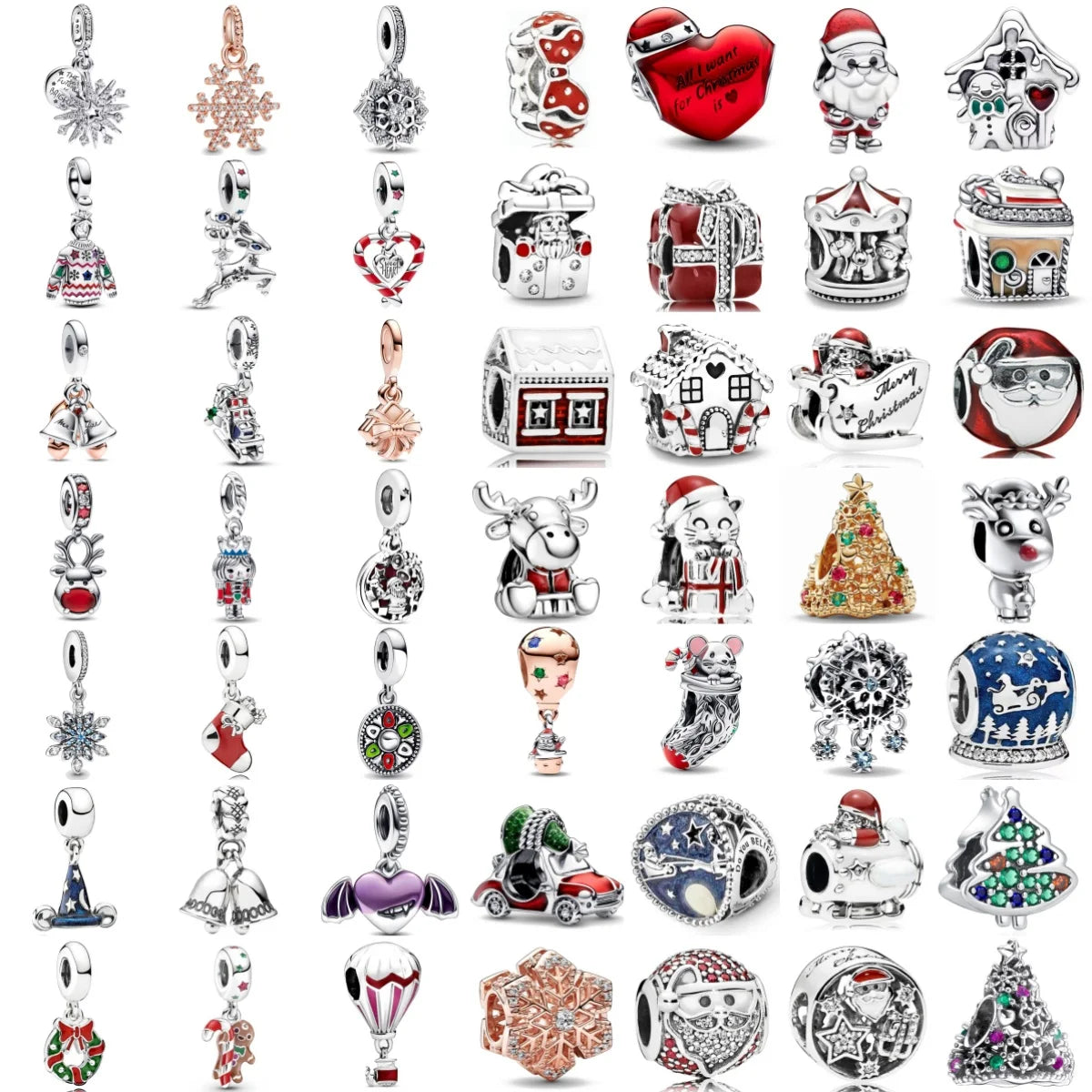 New 925 Sterling Silver Christmas Tree Snowflake Deer Sweater Charm | Fit Original Bracelet DIY Women Jewelry Gift