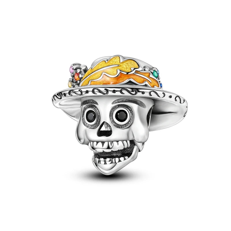 925 Sterling Silver Halloween Series Charms | Pumpkin, Witch, Skull & Candy Beads Fit Original Bracelet DIY Jewelry