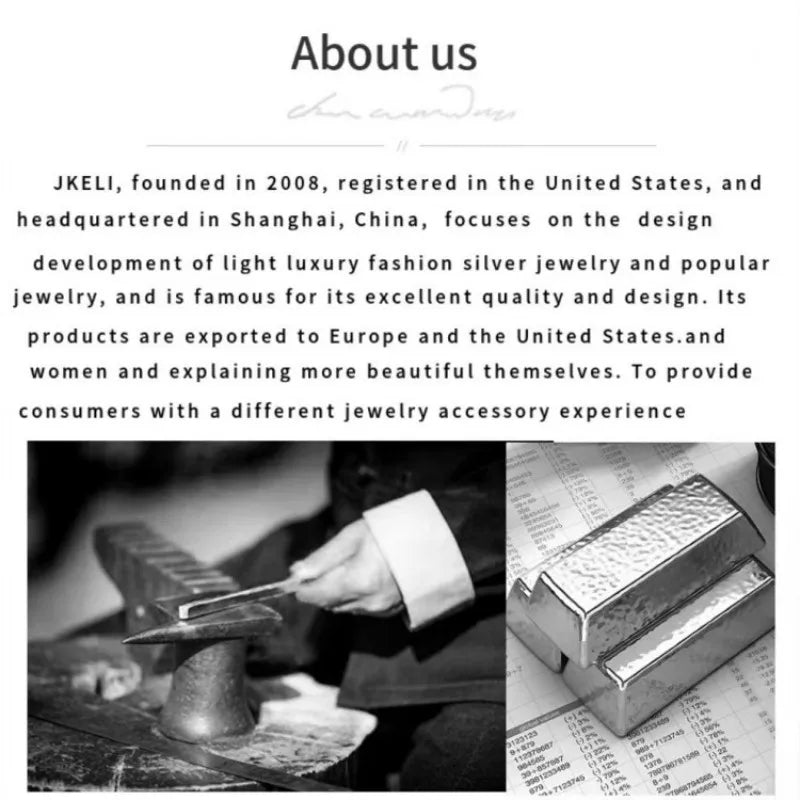 Jkeli 925 Sterling Silver Romantic Love Heart Pendant Necklace | Box Chain Women’s Fashion Wedding Jewelry