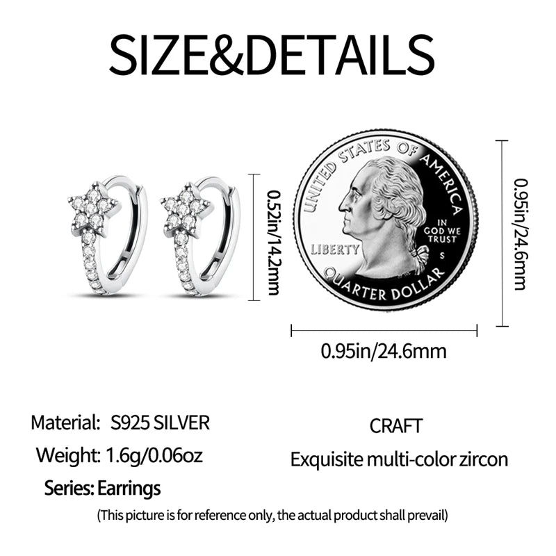 925 Sterling Silver Glowing Starfish & Shell Earrings | Fashion Jewelry for Women