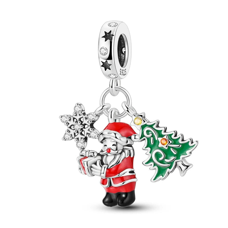 2025 Original 925 Sterling Silver Christmas & Halloween Charms | Santa Claus Snowman Beads Fit Bracelet Pendant Jewelry Gift