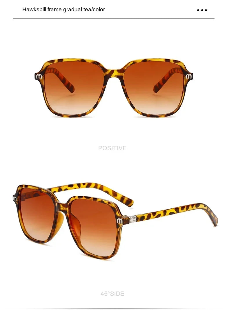 NEW Brand Sunglasses – Women’s Square Classic Large Frame & Men’s Rectangular Retro Sun Glasses | Letter Design UV400