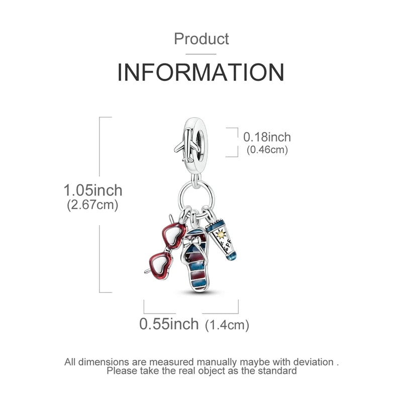 New Summer Ocean Silver Plated Sea Turtle & Starfish Shell Charm | DIY Bracelet Jewelry for Women