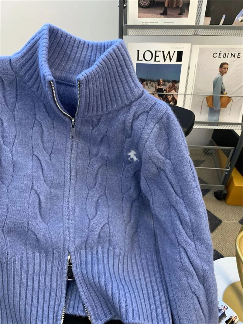 2025 Women Knitted Cardigan Sweater | Autumn Winter Loose Jacket | Warm Long Sleeve Coat Outerwear